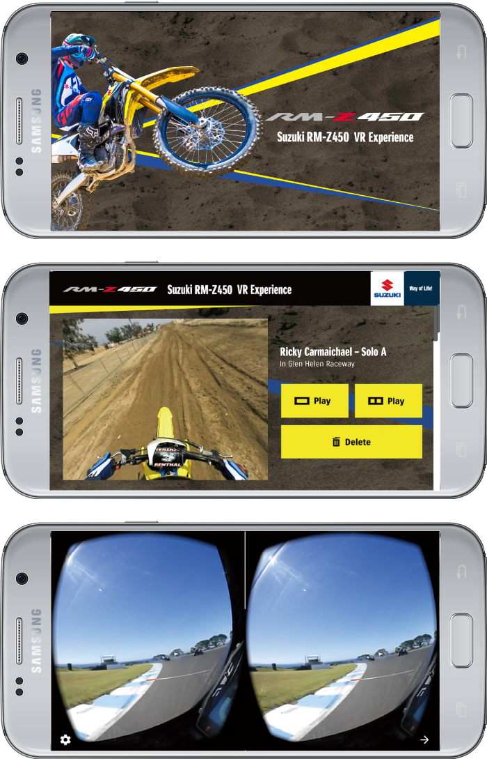 Suzuki RM-Z450 VR Experience（VR用アプリ）