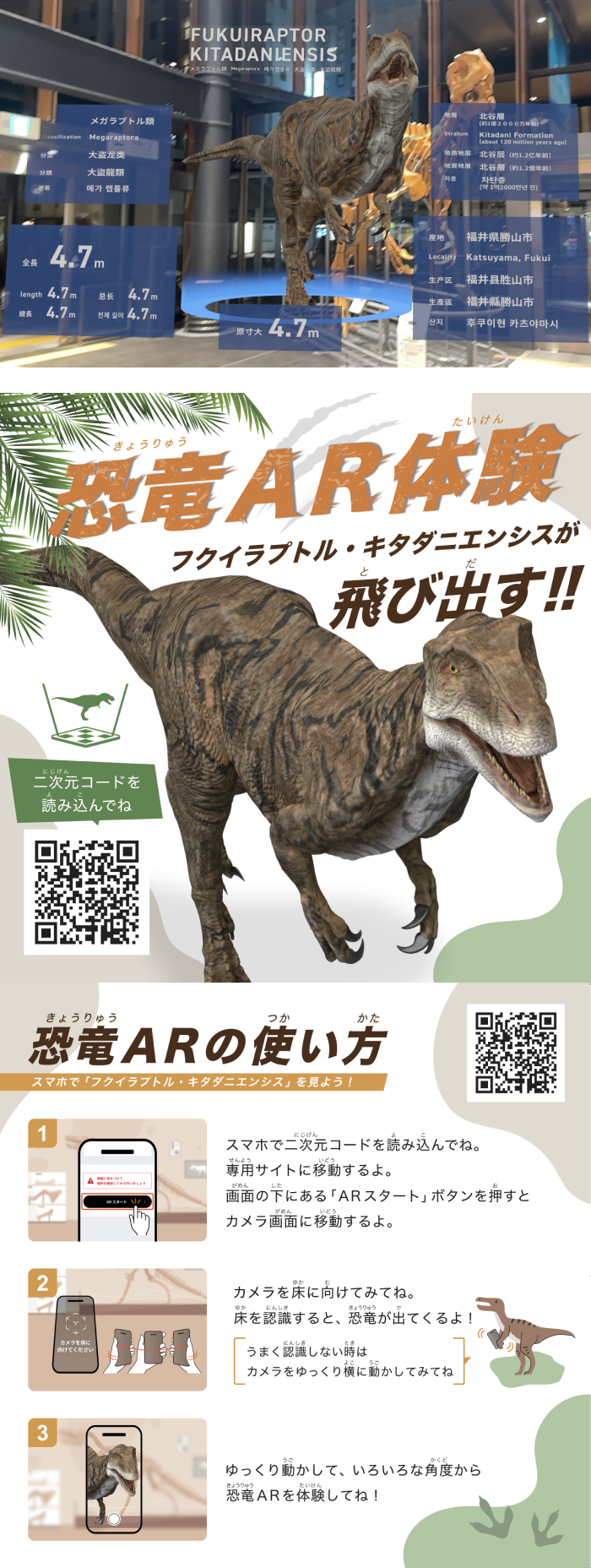 福井市観光交流センター 恐竜AR